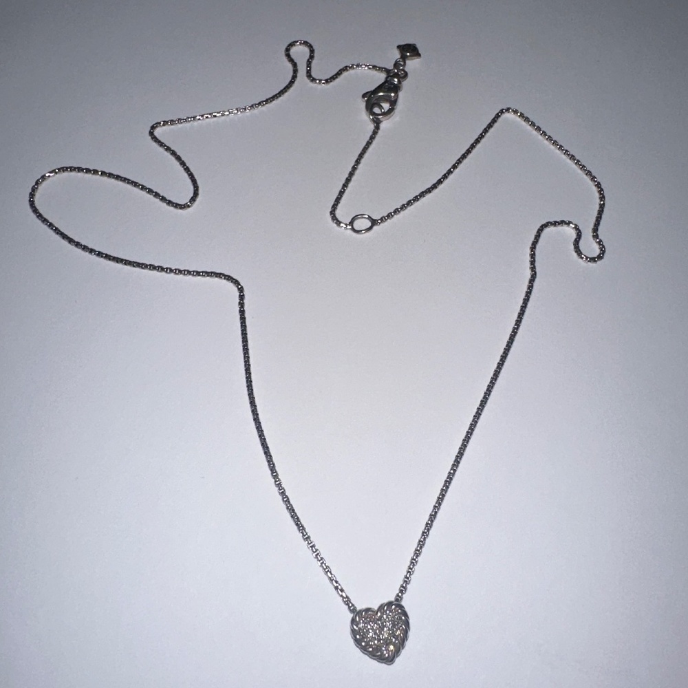 David Yurman Diamond Heart Necklace
